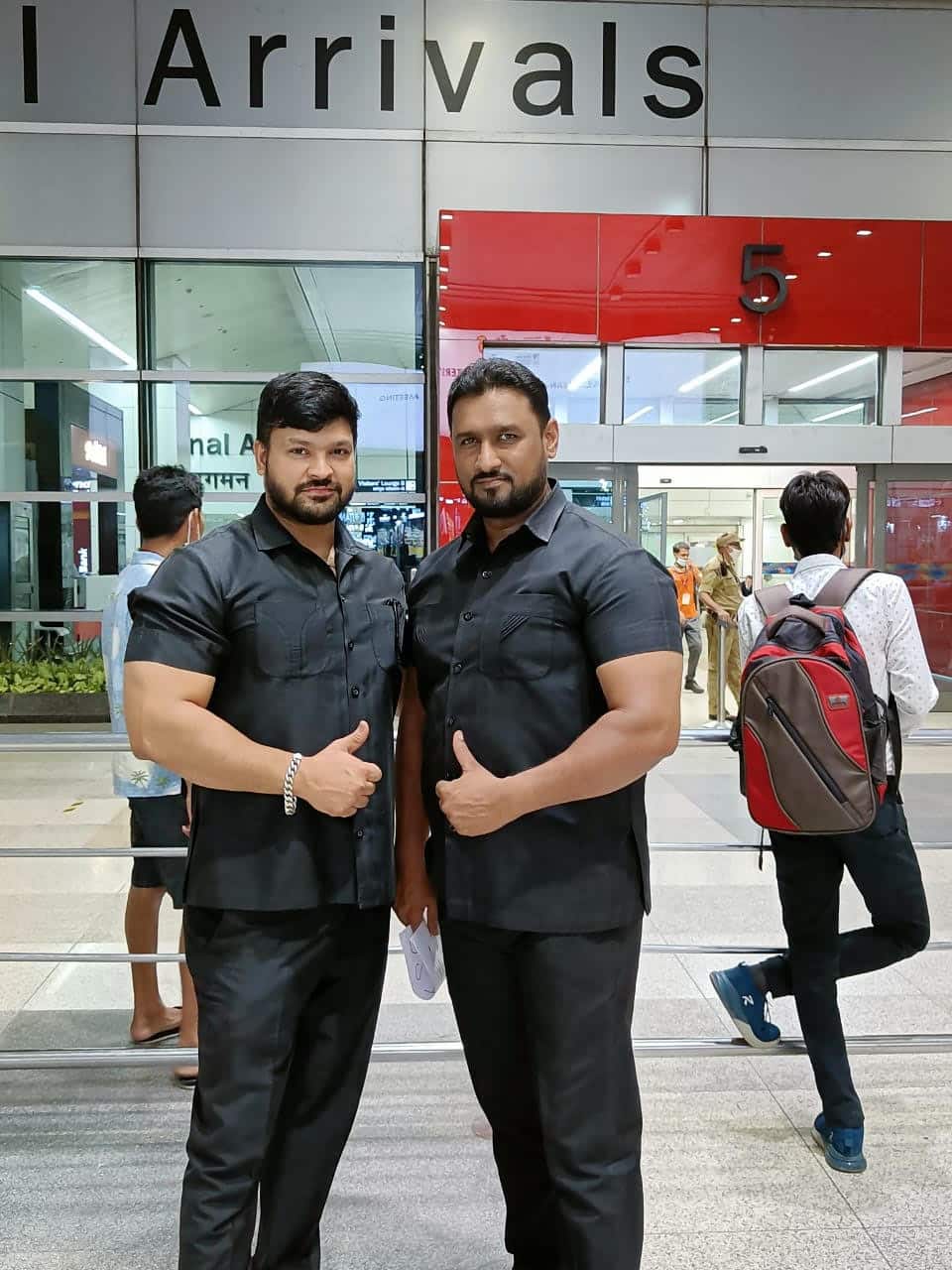 Bouncers Bodyguards at the airport waiting for the clients coming from outside India